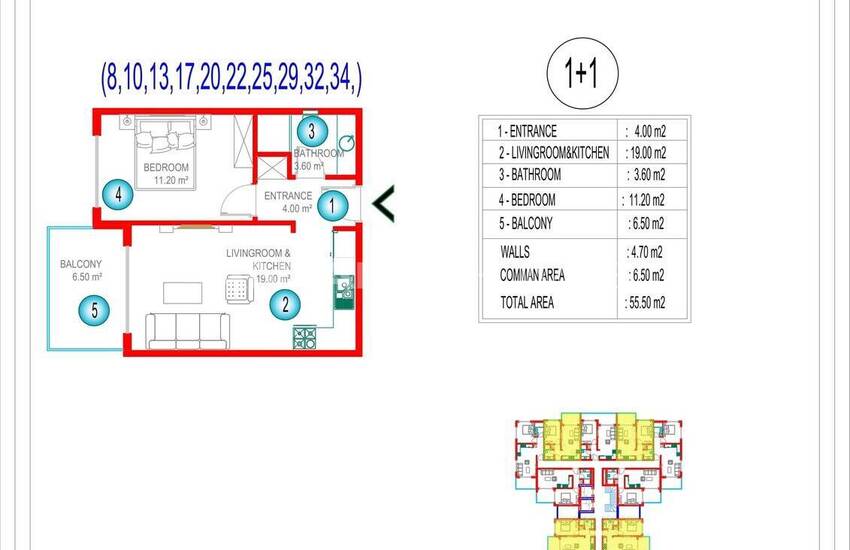 Elegant Apartments in a Hotel Concept Project in Alanya Oba 47