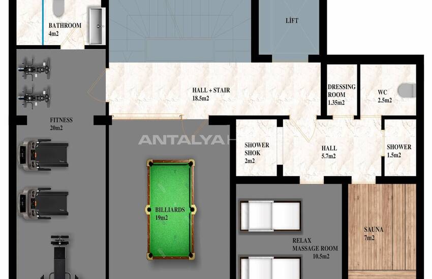 خانه های مستقل با استخرها و باغ های خصوصی در آلانیا 34