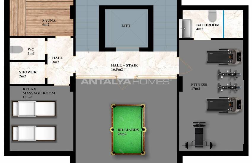 خانه های مستقل با استخرها و باغ های خصوصی در آلانیا 31