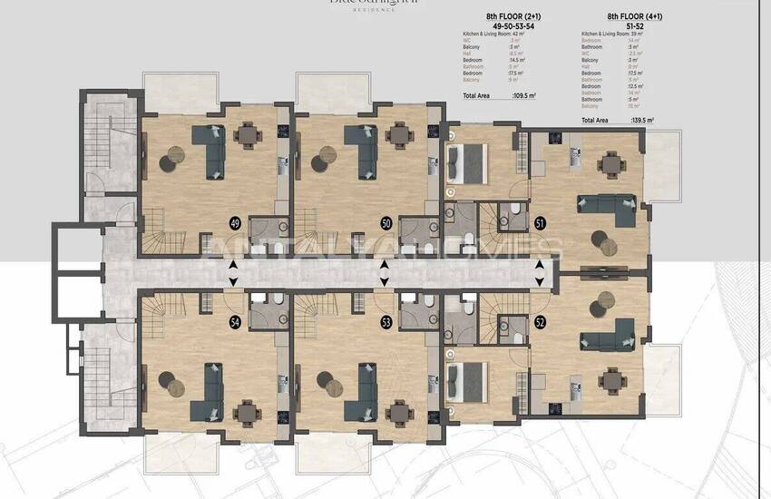 Недвижимость в одноблочном комплексе рядом с морем в Алании 25