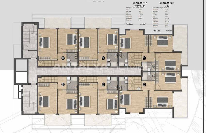 Недвижимость в одноблочном комплексе рядом с морем в Алании 26