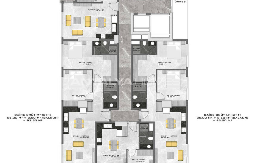 Alanya'da Yeni Projede Denize Sıfır Daireler 29