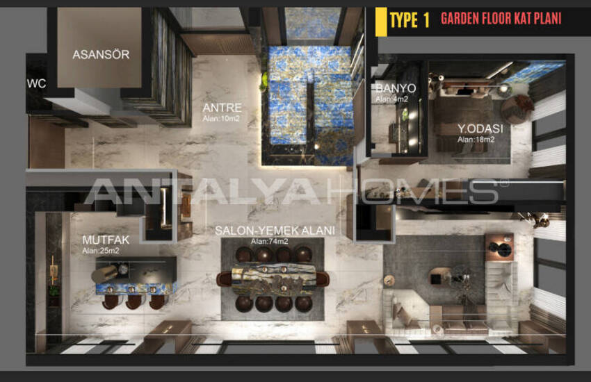 فلل مطلة على البحر مع مسبح خاص في ألانيا أنطاليا 50