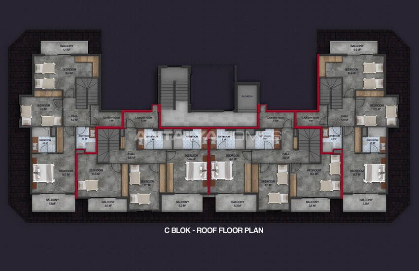 Элитные квартиры в полностью готовом к въезду доме в Алании 23