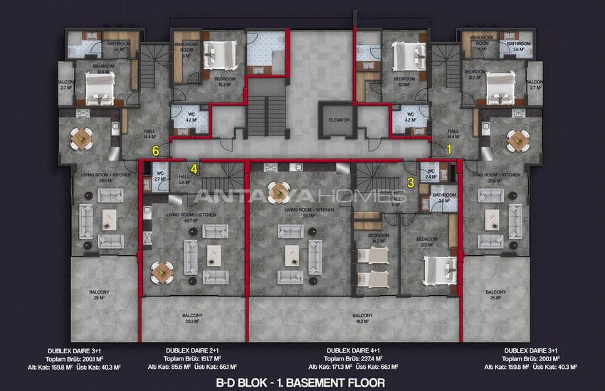 Элитные квартиры в полностью готовом к въезду доме в Алании 34