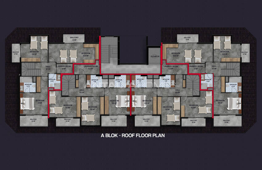 Элитные квартиры в полностью готовом к въезду доме в Алании 35