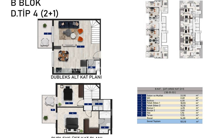 Stylish Flats in an Extensive Project in Alanya Avsallar 32