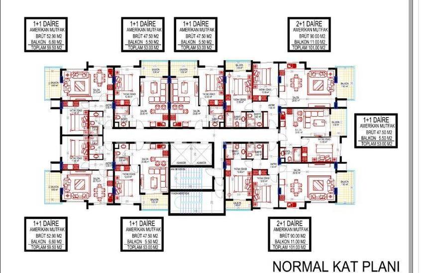 Квартиры под ключ в комплексе возле пляжа в Алании 29