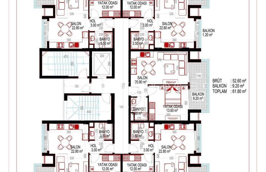 شقق في مجمع بالقرب من الشاطئ مع مسبح في ألانيا كارجيجاك 17
