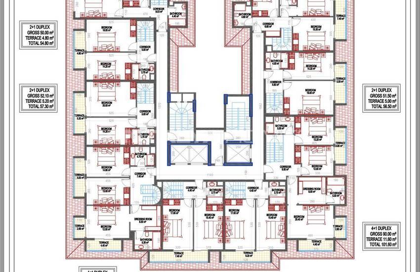 املاک در یک پروژه 300 متری از دریا در آلانیا 24