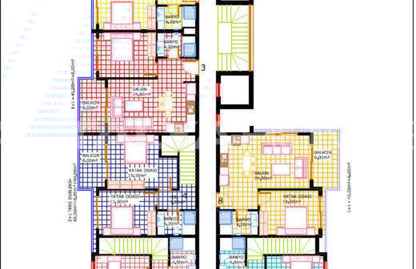 خانه مجزا با دید دریا با استخر خصوصی در آلانیا 35