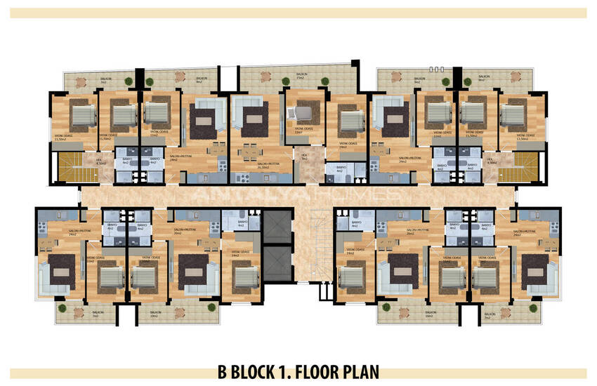 Snygga Lägenheter Med Omfattande Bekvämligheter I Alanya Oba 37