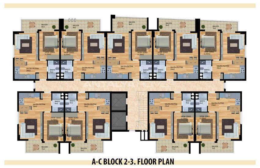 Snygga Lägenheter Med Omfattande Bekvämligheter I Alanya Oba 40