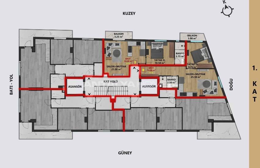 Стильные квартиры с парковкой в Анталии Муратпаша 9