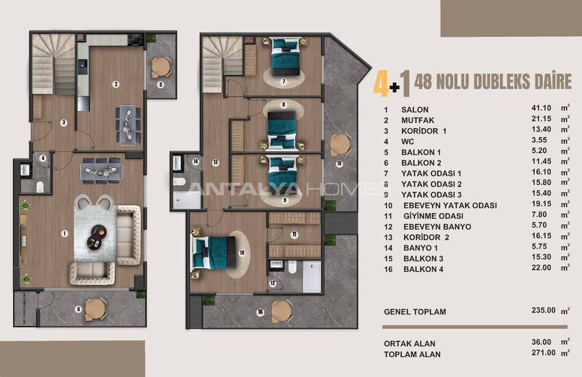 Elegante Appartementen Te Koop 900 M Van Het Strand In Alanya 32