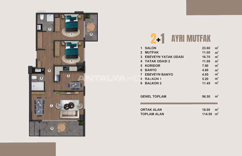 Elegante Appartementen Te Koop 900 M Van Het Strand In Alanya 36