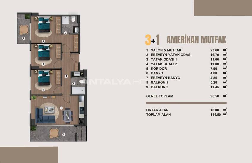 Elegante Appartementen Te Koop 900 M Van Het Strand In Alanya 37