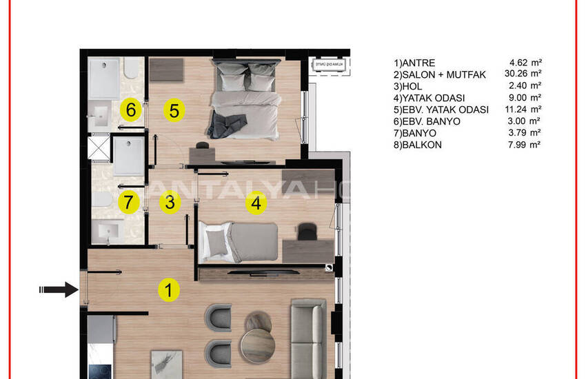 Lägenheter Med Pool I Kepez Centrum I Antalya 25