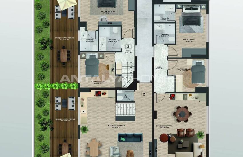 Instapklare Appartementen In Een Complex Aan Zee In Kargıcak 11