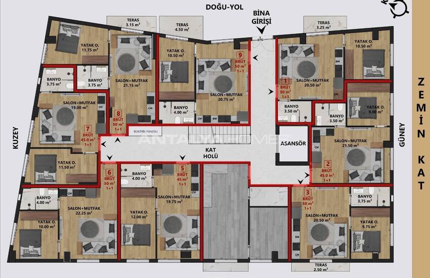 Wohnungen Zum Verkauf In Antalya In Der Nähe Der Stadtverwaltung Gebäude 15