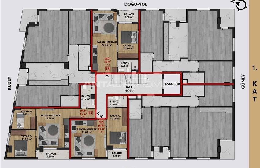 Wohnungen Zum Verkauf In Antalya In Der Nähe Der Stadtverwaltung Gebäude 16