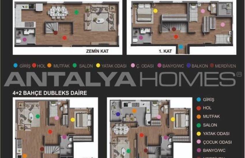 Квартиры в комплексе с бассейном в Кепезе Анталии 17