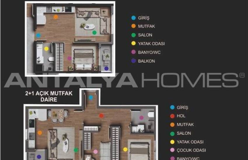 Квартиры в комплексе с бассейном в Кепезе Анталии 18