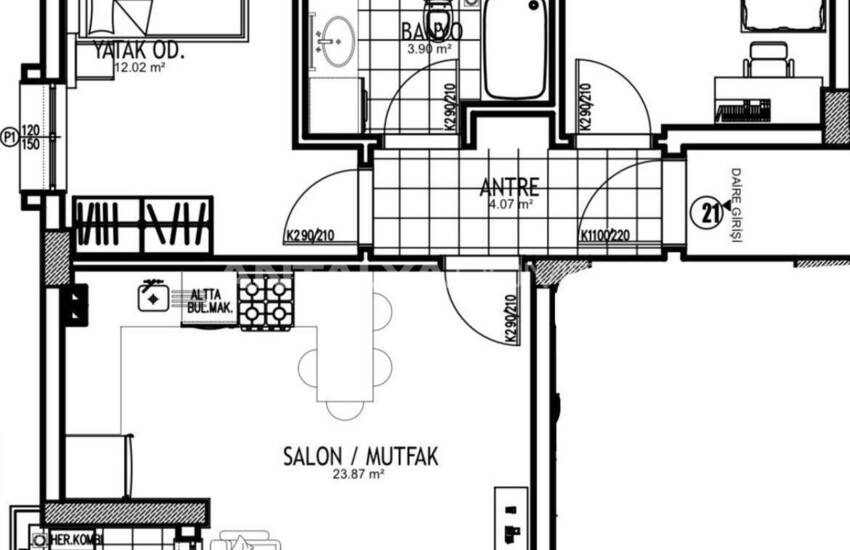 1 and 2-bedroom Apartments with Pool in Antalya Altintas 22