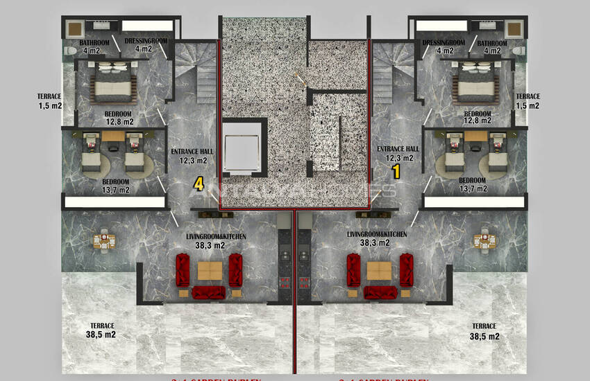 Stilvolle Wohnungen 400 M Von Der Küste In Alanya, Antalya 12