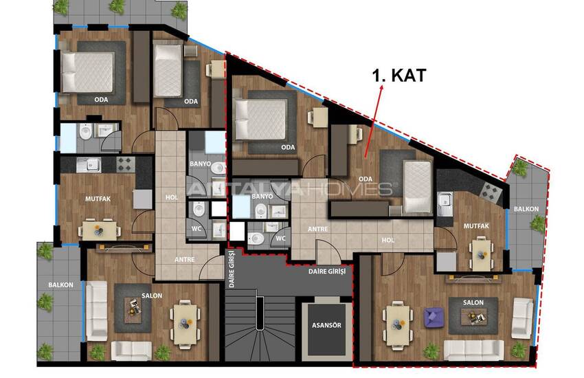 Nya Lägenheter Nära Havet Och Köpcentret I Muratpasa Antalya 7