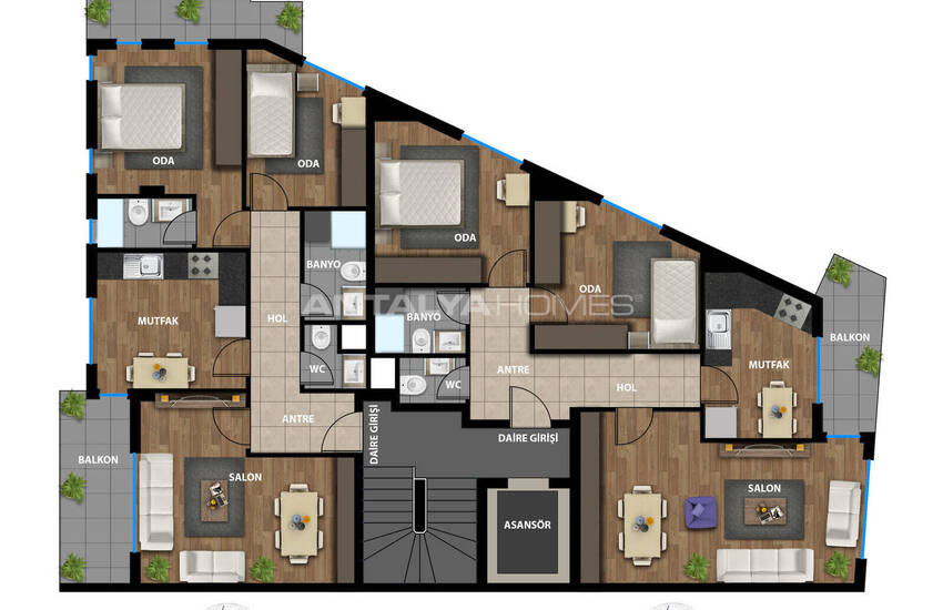 Nya Lägenheter Nära Havet Och Köpcentret I Muratpasa Antalya 10