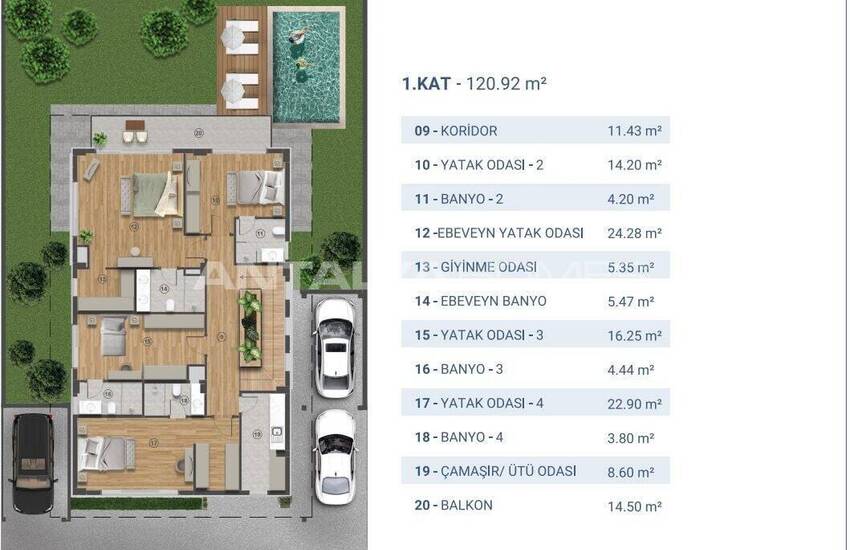 Элегантные дома на продажу в жилом проекте в Дёшемеалты 53