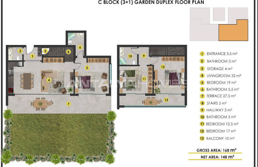 Стильные квартиры с видом на горы в Алании, Кестель 40
