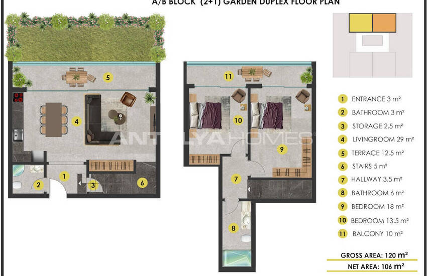 Стильные квартиры с видом на горы в Алании, Кестель 31