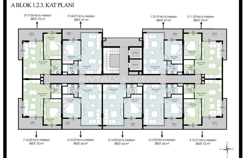 Flats in a Complex Close to the Beach in Alanya 27