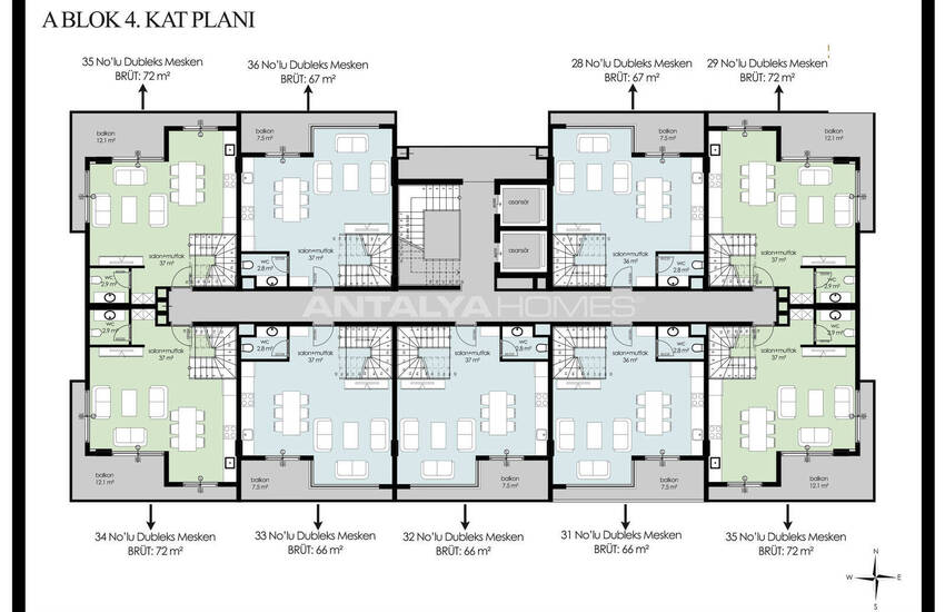 Flats in a Complex Close to the Beach in Alanya 29