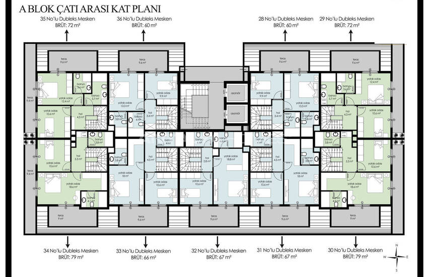 Flats in a Complex Close to the Beach in Alanya 30