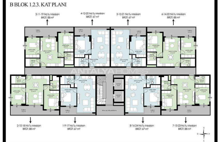 Flats in a Complex Close to the Beach in Alanya 31