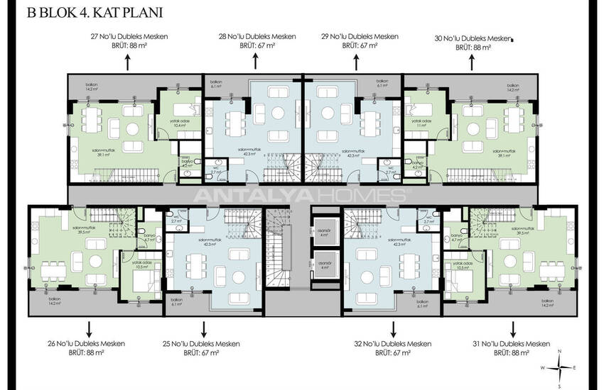 Flats in a Complex Close to the Beach in Alanya 33