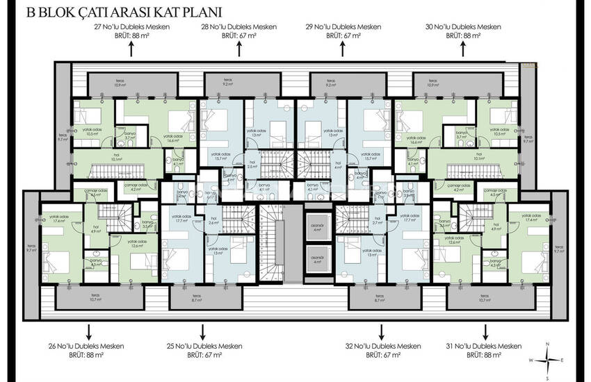 Flats in a Complex Close to the Beach in Alanya 34