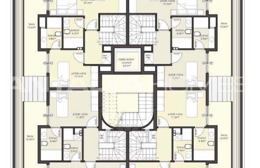 City-view Properties in Single-block Complex in Alanya Bektaş 11
