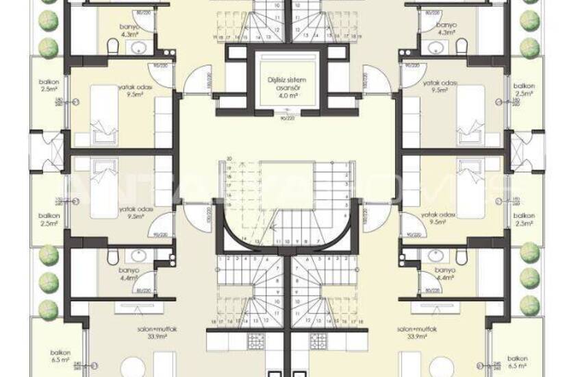 City-view Properties in Single-block Complex in Alanya Bektaş 10