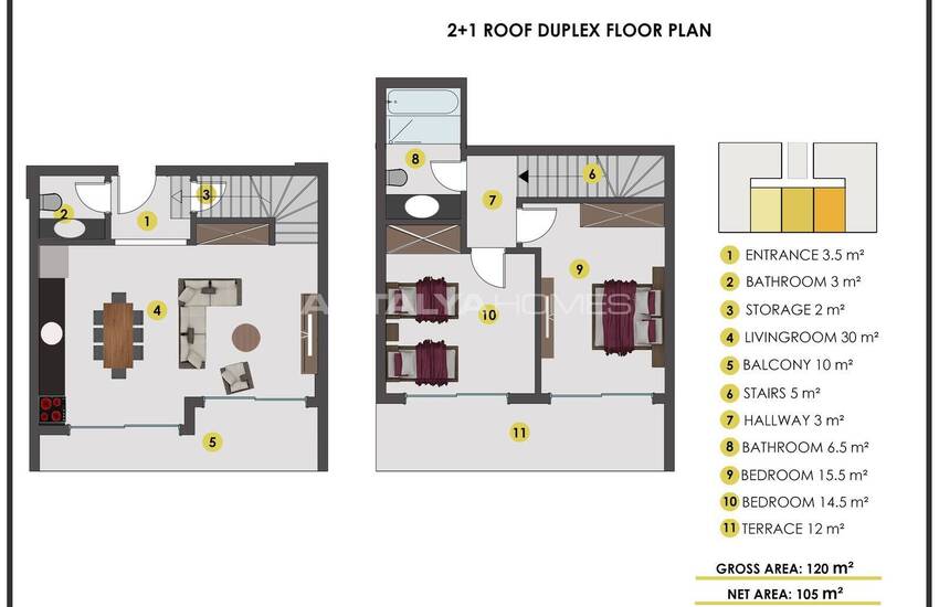 Alanya Kestel'de Denize Yakın Taşınmaya Hazır Daireler 31