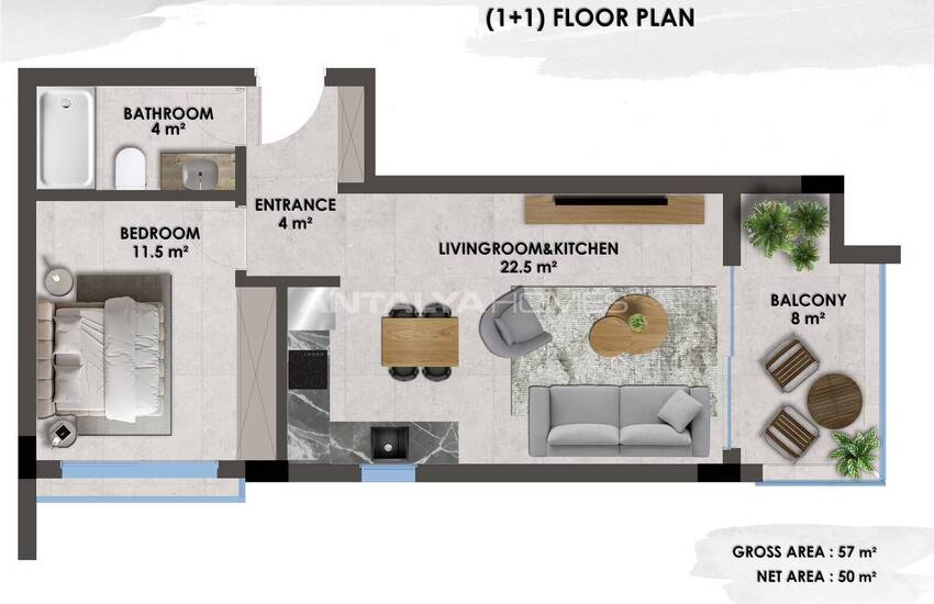 Elegant Apartments Just 200 M From Sea in Kestel Alanya 17