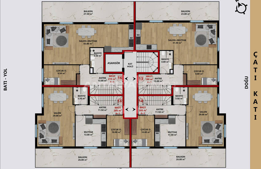 Konyaaltı'nda Denize Yakın Sitede Balkonlu Daireler 9