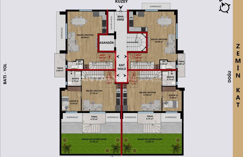 Konyaaltı'nda Denize Yakın Sitede Balkonlu Daireler 10