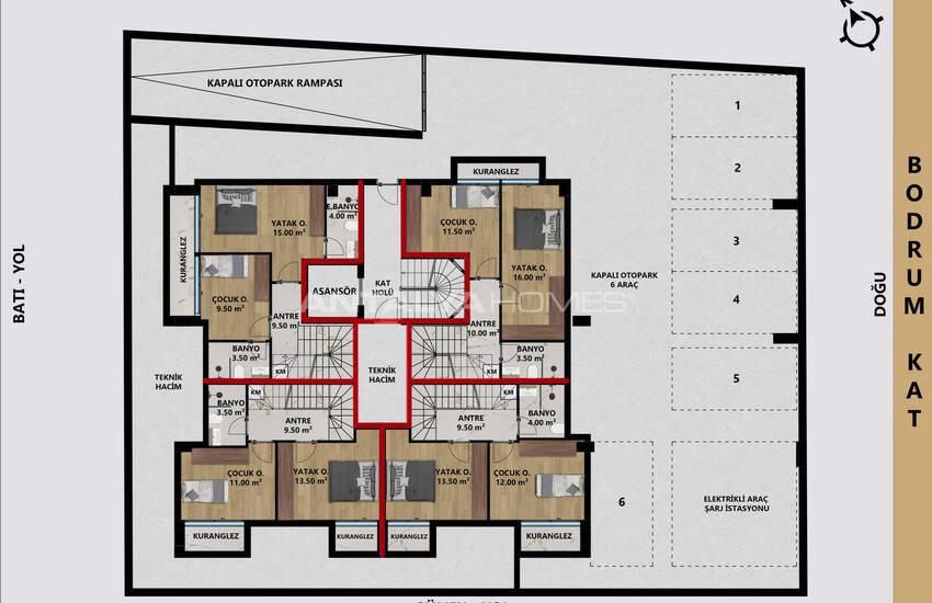 Konyaaltı'nda Denize Yakın Sitede Balkonlu Daireler 11