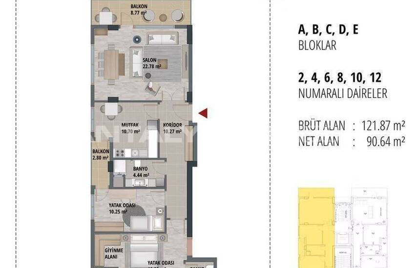 آپارتمان‌های 2 خوابه در کپز با منظره استخر و شهر 29