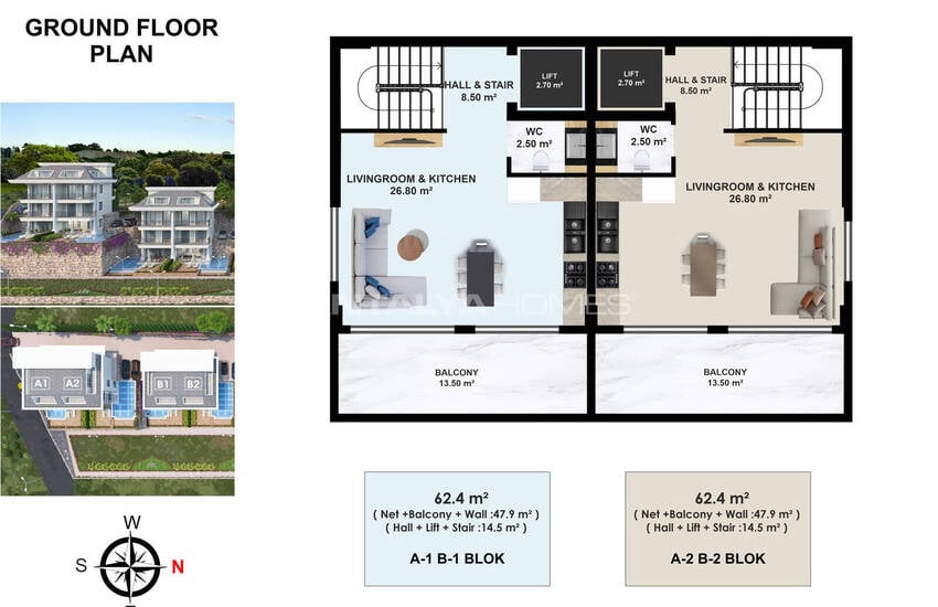 Elegant Houses with Private Pool and Garden in Alanya 32