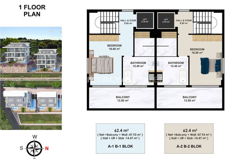 Elegant Houses with Private Pool and Garden in Alanya 32